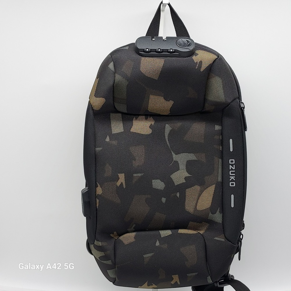 OZUKO Anti-Theft Sling Bag Camo Crossbody USB Charging Port TSA Lock‎ Tactical